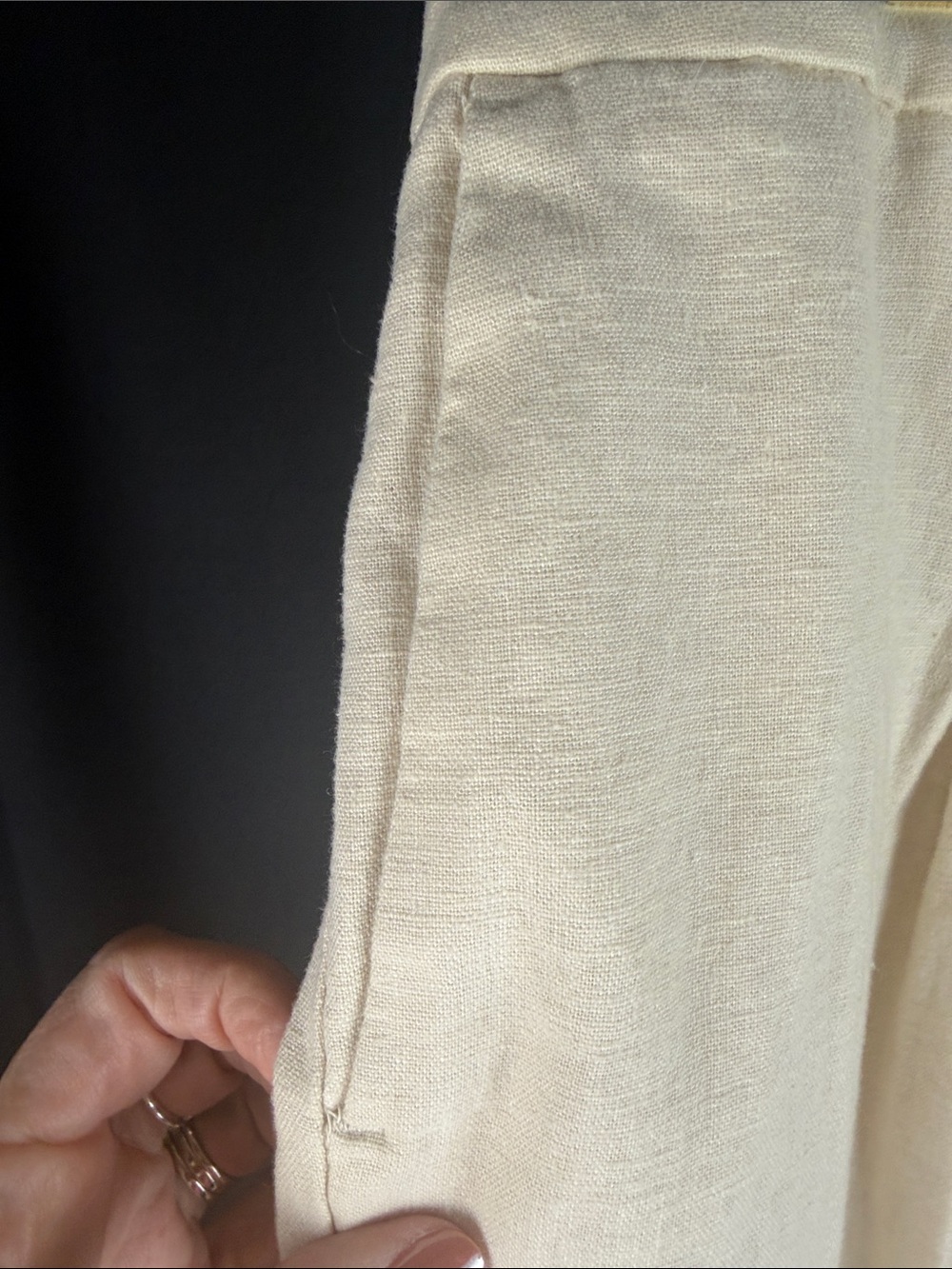 NWT J.Crew Re-Imagined Linen Blend Wide Leg Crop Pants Cream Size 20 - Picture 5 of 11